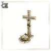 Jerusalem Table Cross Candle INRI