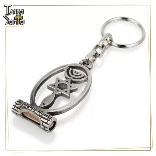 Jesus Fish Itchys Star of David Menorah Keychain Key Chain Ring