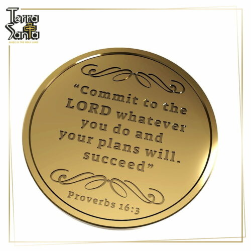 "Commit to the Lord whatever You Do and Your Plans Will Succeed" Medal Medallion Crucifix