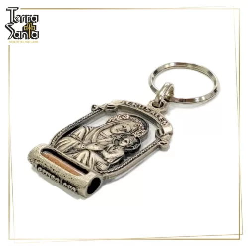 Mary Baby Jesus Keychain Key Chain Ring