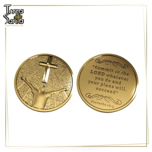 Medalla de la Cruz Encomienda al Señor lo que haces y tus Planes Triunfarán