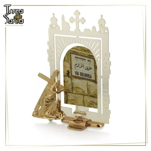 Mesa ortodoxa Cristo llevando la Cruz Via Dolorosa