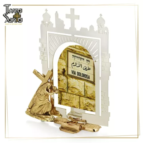 Christ Carrying the Cross Via Dolorosa Table Decor Stand