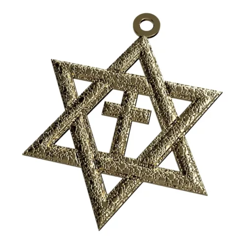 Estrella de David Cruz judía Collar Joyería Evangélica