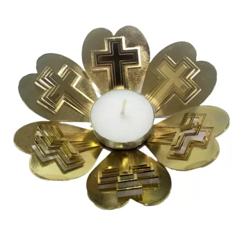 Cross Candle Holder Christian