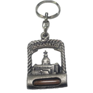 Nazareth Church of Annunciation Cross Keychain