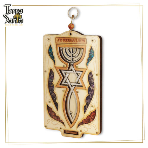 Wall art Decor Evangelical Menorah Star of David Jesus Fish Ichthys