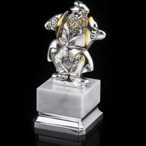 KLezemer Hassidic Jewish Dancing Musicians Cymbal Estatua Decorativa de Mesa