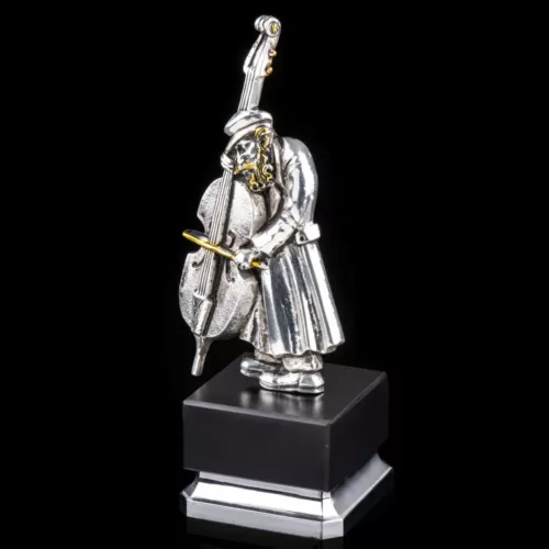 Decoración de mesa con violín judío jasídico Klezemer