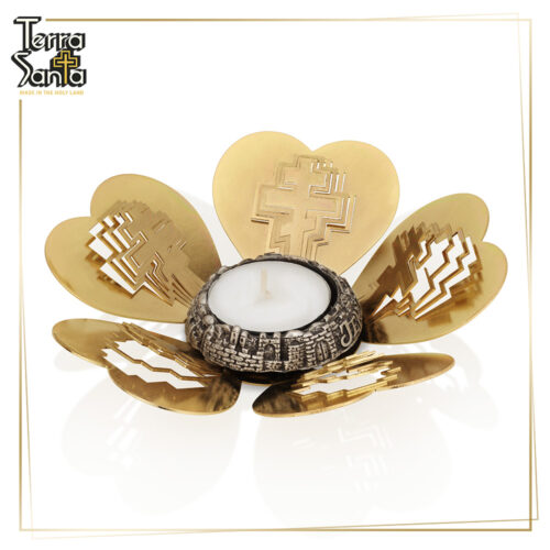 Jerusalem & Christian Eastern Orthodox Cross Candle Holder